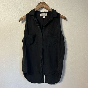 Anthopologie Cloth & Stone Tencel Sleeveless Button Down Top Medium